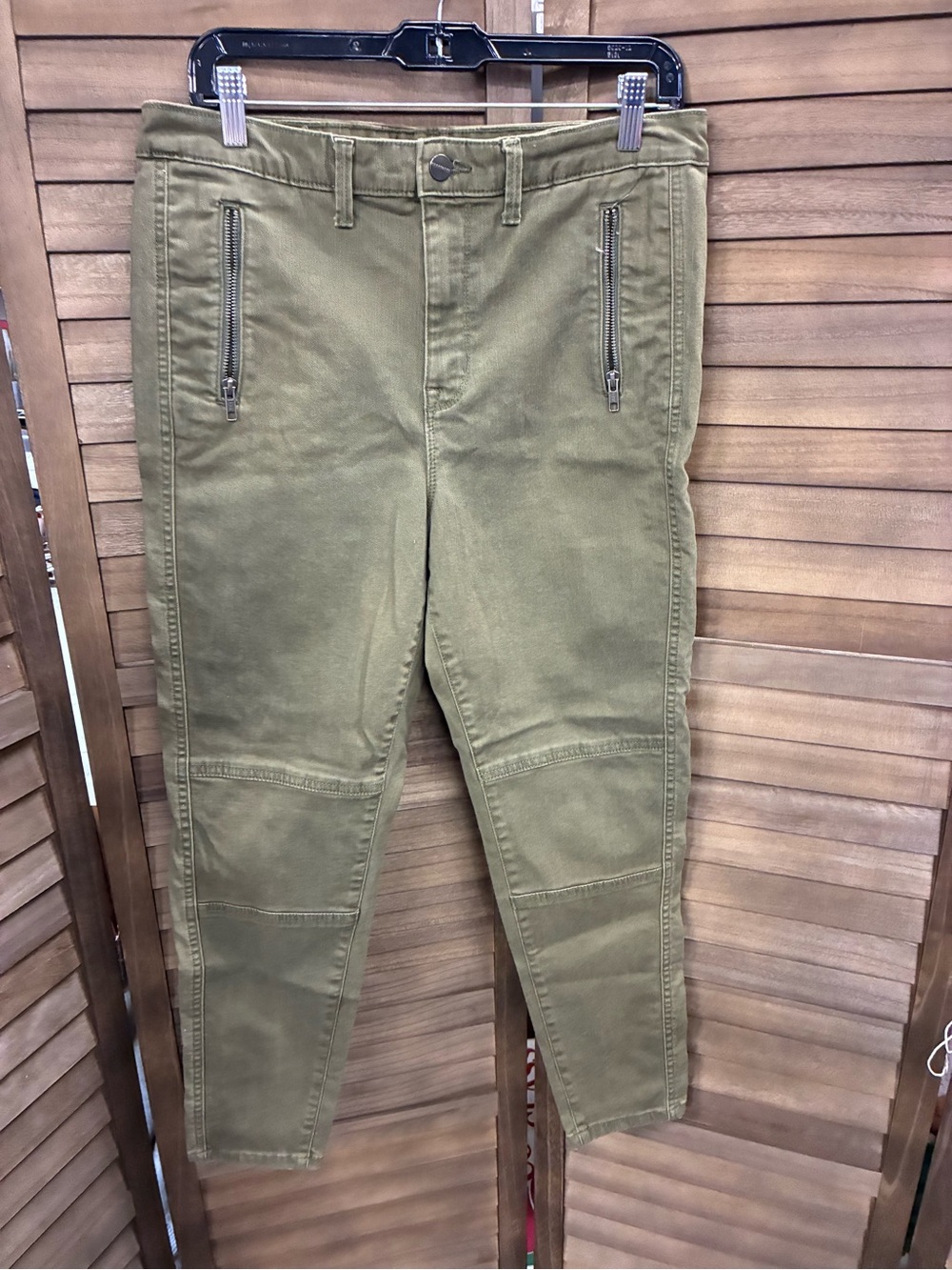 Sanctuary Olive High-Rise Zip Pocket Jeans